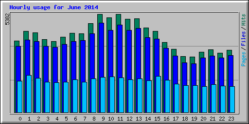 Hourly usage for June 2014