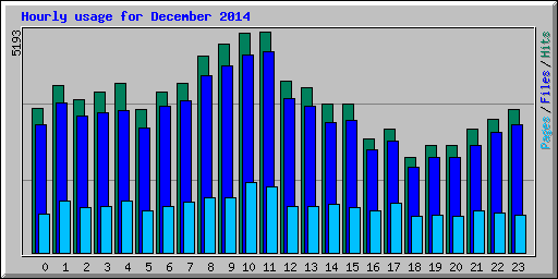 Hourly usage for December 2014